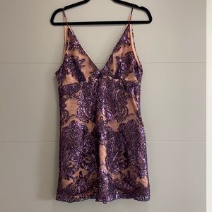 Free People Night Shimmers Mini Dress